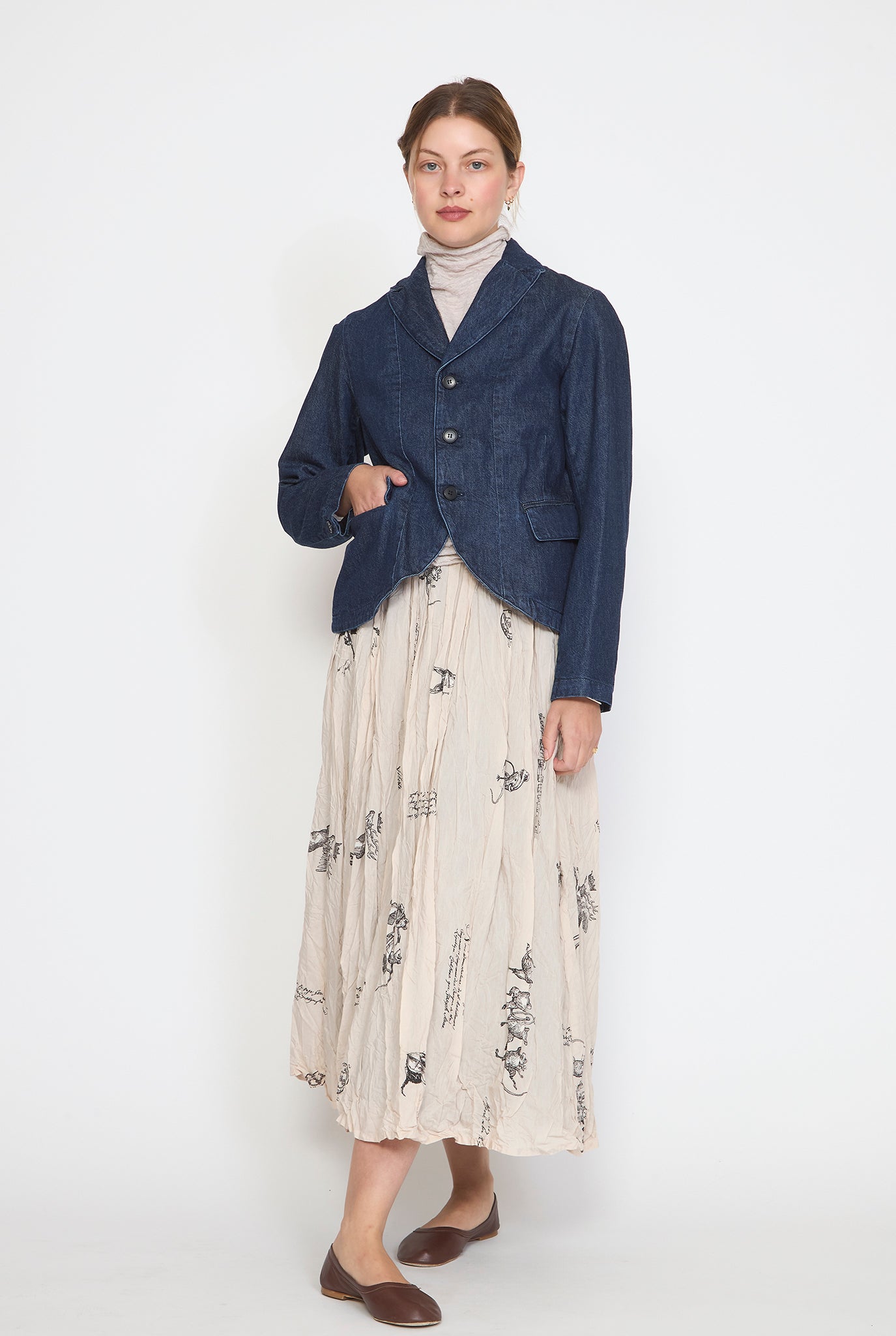 PAS DE CALAIS Natural Denim Tailored Jacket