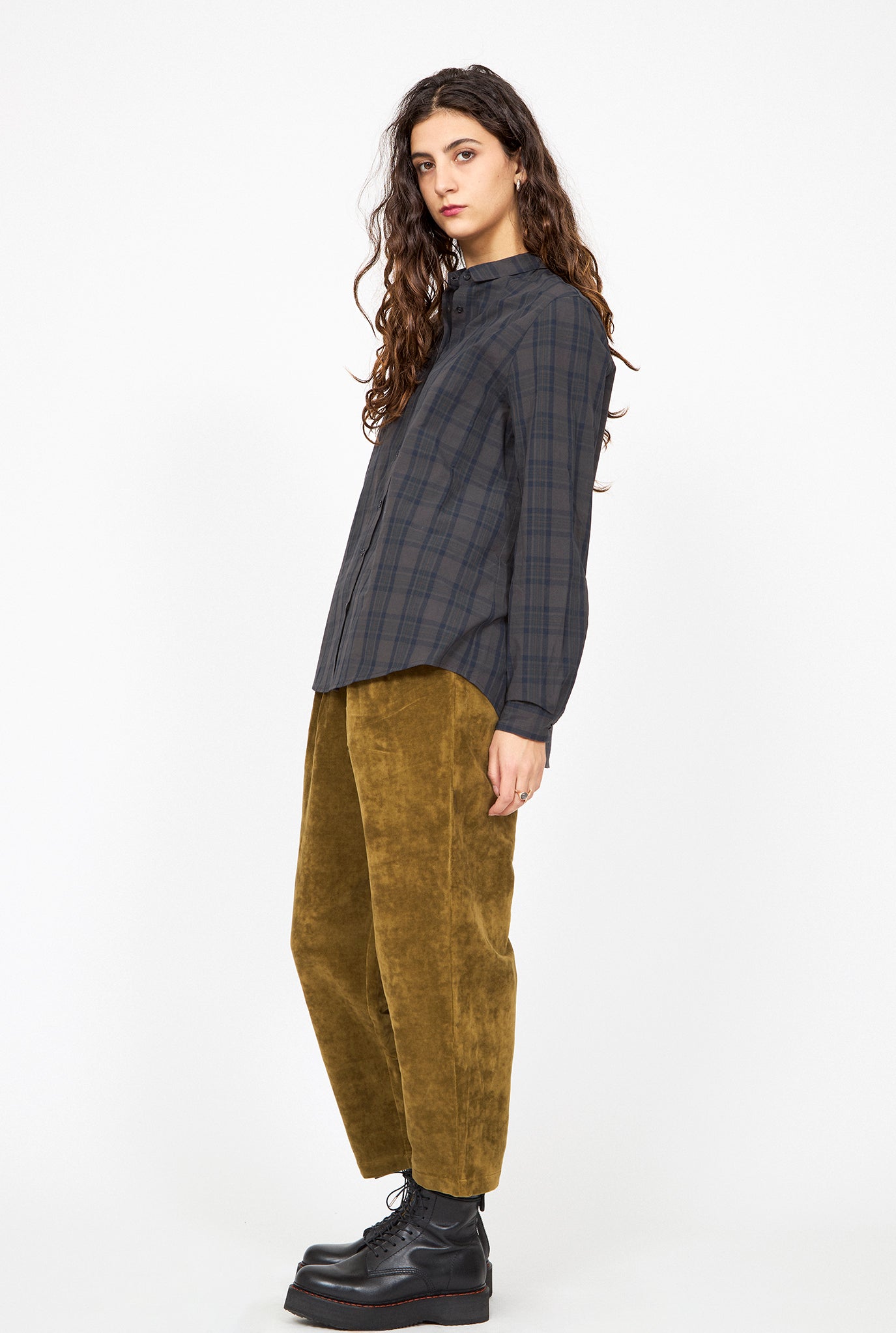 apuntob Anthracite Grey Button Up