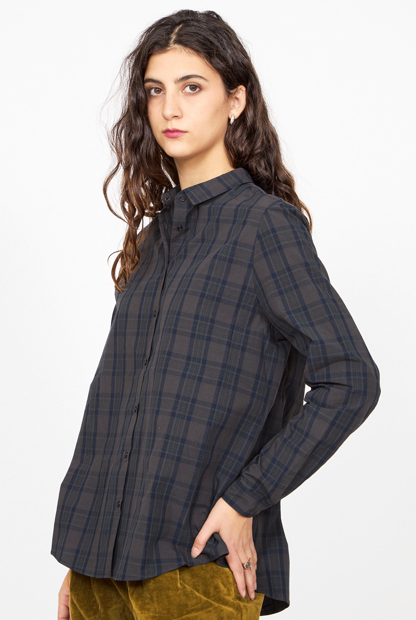 apuntob Anthracite Grey Button Up